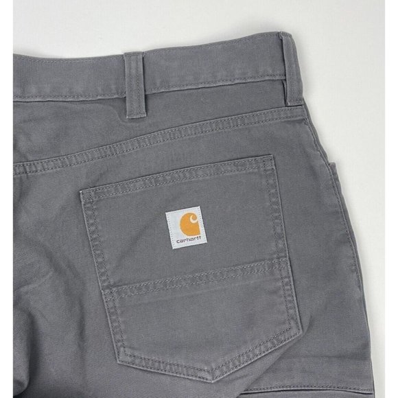 Carhartt Mens 42x34 Work Pants Rugged Flex Relaxed Fit Canvas Gray 5-Pocket - Picture 7 of 9